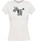 Lady T-Shirt Funny Tiere Zebra