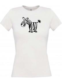 Lady T-Shirt Funny Tiere Zebra