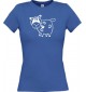 Lady T-Shirt Funny Tiere Schaf Schäfchen royal, L