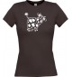 Lady T-Shirt Funny Tiere Kuh braun, L