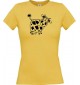 Lady T-Shirt Funny Tiere Kuh gelb, L