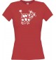 Lady T-Shirt Funny Tiere Kuh rot, L