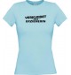 Lady T-Shirt verkleidet als Erzieherin hellblau, L