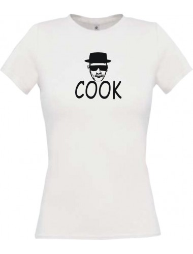 Lady T-Shirt breaking Bad White Cook Chemistry Walter kult, weiss, L