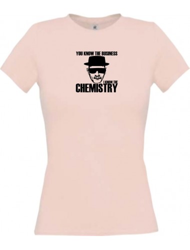 Lady T-Shirt breaking Bad White Cook Chemistry Walter kult, rosa, L