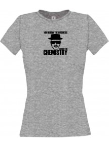 Lady T-Shirt breaking Bad White Cook Chemistry Walter kult, sportsgrey, L