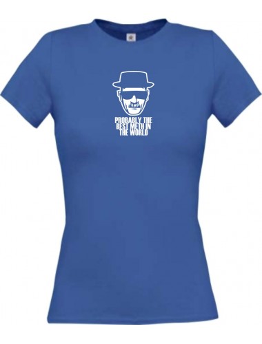 Lady T-Shirt breaking Bad White Cook Chemistry Walter kult, royal, L