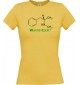 Top Lady T-Shirt Wanna Cook Srukturformel gelb, L
