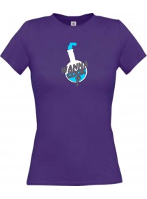 Top Lady T-Shirt Wanna Cook Reagenzglas Test Tube lila, L
