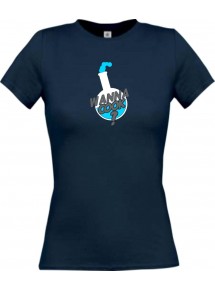 Top Lady T-Shirt Wanna Cook Reagenzglas Test Tube navy, L