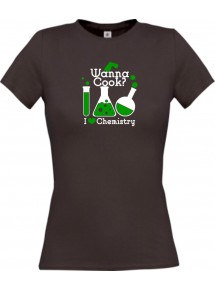 Top Lady T-Shirt Wanna Cook Reagenzglas I love Chemistry