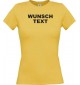 Lady Shirt mit Ihrem Wunschtext, Logo oder Motive individuell bedruckt, gelb, L