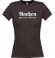 Lady T-Shirt Aachen You ll never walk alone, Sport, kult, braun, L