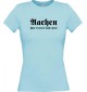 Lady T-Shirt Aachen You ll never walk alone, Sport, kult, hellblau, L