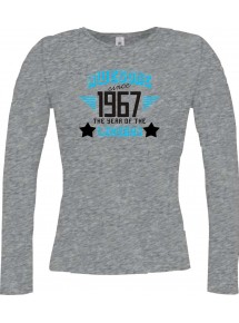 Lady-Longshirt Awesome since 1967 the Year of the Legends, sportsgrey, L
