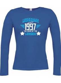 Lady-Longshirt Awesome since 1997 the Year of the Legends, royal, L