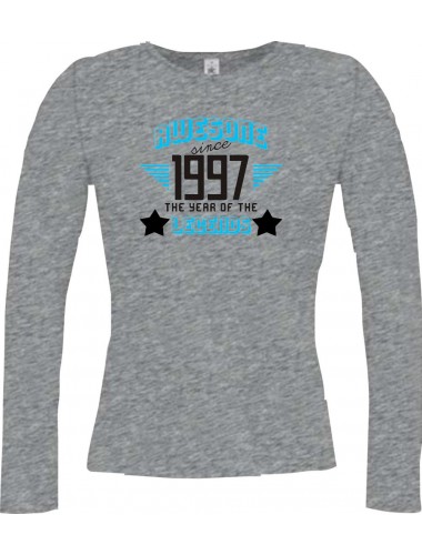 Lady-Longshirt Awesome since 1997 the Year of the Legends, sportsgrey, L