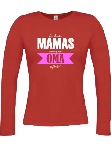 Lady-Longshirt, Die Besten Mamas werden zur Oma, rot, L