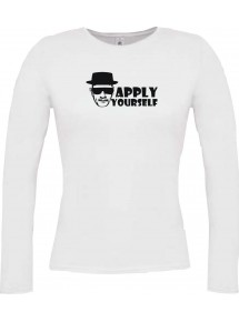 Lady-Longshirt Apply yourself weiss, L