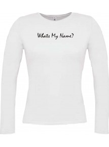 Lady-Longshirt Whats My Name Cook weiss, L