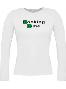 Lady-Longshirt Cooking Time Cook weiss, L