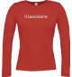 Lady-Longshirt mit Ihrem Wunschtext versehen rot, Größe L