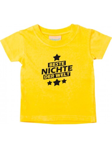 Kinder T-Shirt beste Nichte der Welt gelb, 0-6 Monate