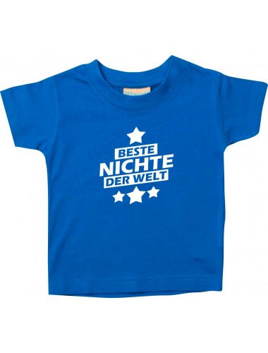 Kinder T-Shirt beste Nichte der Welt royal, 0-6 Monate