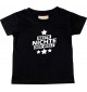 Kinder T-Shirt beste Nichte der Welt schwarz, 0-6 Monate