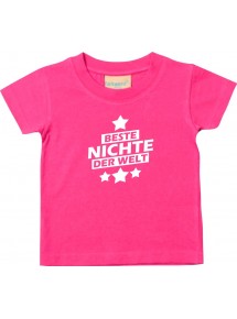 Kinder T-Shirt beste Nichte der Welt pink, 0-6 Monate
