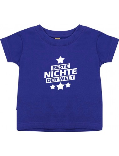 Kinder T-Shirt beste Nichte der Welt lila, 0-6 Monate