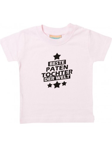 Kinder T-Shirt beste Patentochter der Welt rosa, 0-6 Monate