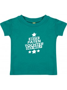 Kinder T-Shirt beste Patentochter der Welt jade, 0-6 Monate
