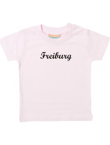 Kinder T-Shirt City Stadt Shirt Freiburg Deine Stadt Kult, Farbe rosa, 0-6 Monate