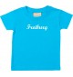 Kinder T-Shirt City Stadt Shirt Freiburg Deine Stadt Kult, Farbe türkis, 0-6 Monate