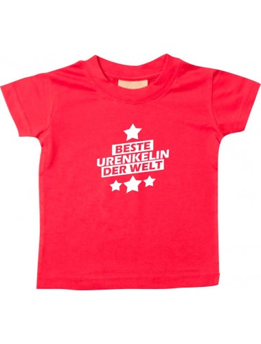 Kinder T-Shirt beste Urenkelin der Welt rot, 0-6 Monate
