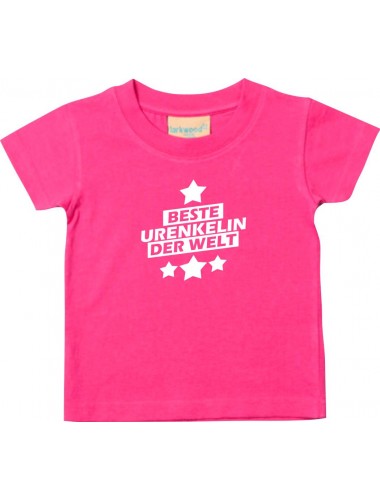 Kinder T-Shirt beste Urenkelin der Welt pink, 0-6 Monate