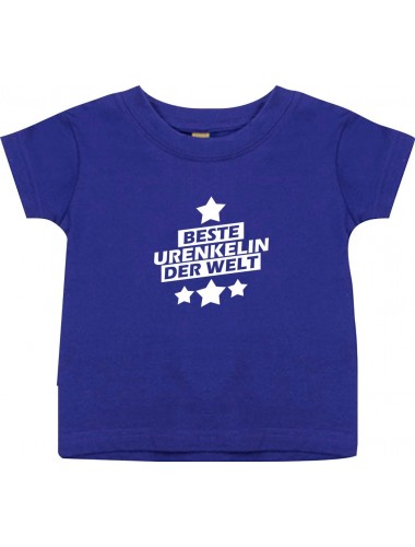 Kinder T-Shirt beste Urenkelin der Welt lila, 0-6 Monate
