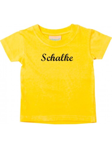 Kinder T-Shirt City Stadt Shirt Schalke Deine Stadt Kult gelb, 0-6 Monate