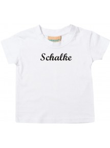 Kinder T-Shirt City Stadt Shirt Schalke Deine Stadt Kult weiss, 0-6 Monate