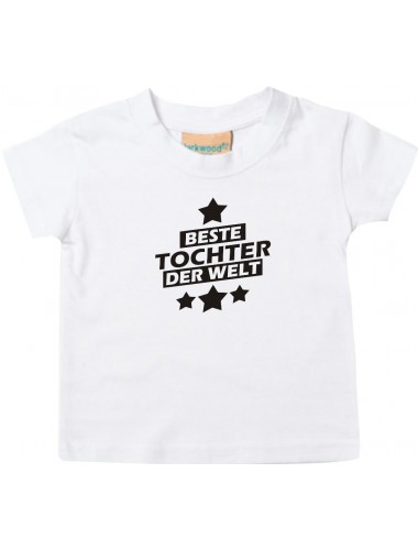 Kinder T-Shirt beste Tochter der Welt weiss, 0-6 Monate