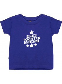 Kinder T-Shirt beste Tochter der Welt lila, 0-6 Monate