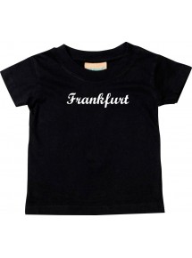 Kinder T-Shirt City Stadt Shirt Frankfurt Deine Stadt Kult schwarz, 0-6 Monate