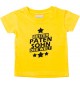 Kinder T-Shirt bester Patensohn der Welt gelb, 0-6 Monate