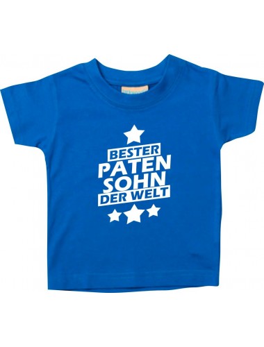 Kinder T-Shirt bester Patensohn der Welt royal, 0-6 Monate