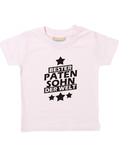 Kinder T-Shirt bester Patensohn der Welt rosa, 0-6 Monate