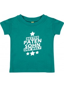 Kinder T-Shirt bester Patensohn der Welt jade, 0-6 Monate