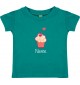 Kinder T-Shirt  mit tollen Motiven inkl Ihrem Wunschnamen Muffin jade, Größe 0-6 Monate