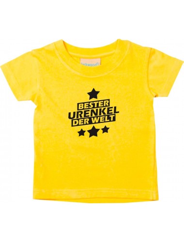 Kinder T-Shirt bester Urenkel der Welt gelb, 0-6 Monate