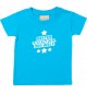Kinder T-Shirt bester Urenkel der Welt tuerkis, 0-6 Monate